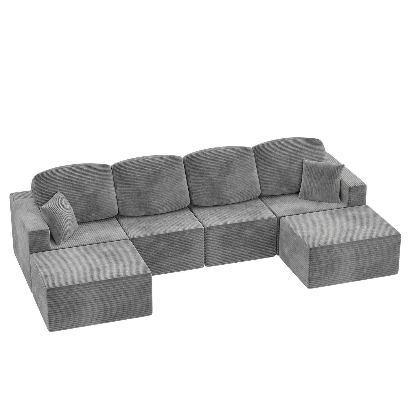 Furmax Modular Sectional Sofa – Tool-Free Assembly Multi-Seat Sofa Set for Living Room, Boneless Design Furniture