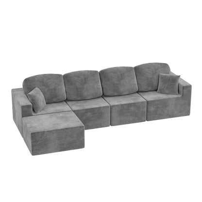 Furmax Modular Sectional Sofa – Tool-Free Assembly Multi-Seat Sofa Set for Living Room, Boneless Design Furniture