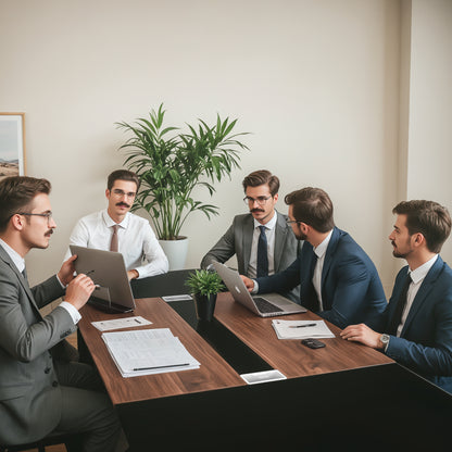 Furmax 8FT Conference Table for 10 People, 94.49L x 47.24W x 29.92H Inches Large Meeting Table with Cable Grommets, Modern Seminar Boardroom Table for Office Conference Room, Brown
