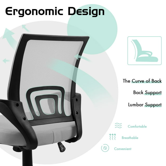 Furmax Manager's Chair with Swivel & Lumbar Support, 250 lb. Capacity