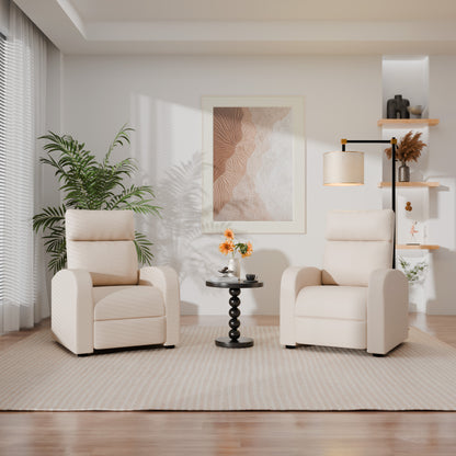 Furmax Recliner Chair Pu Leather Single Sofa Home Theater Recliners with Lumbar Support for Living Room
