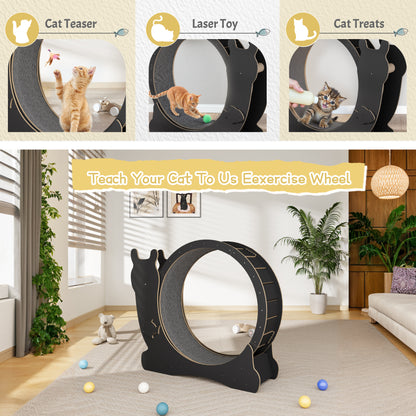 Furmax Cat Indoor Exercise Wheel Cat Running Wheel with Carpeted Runway