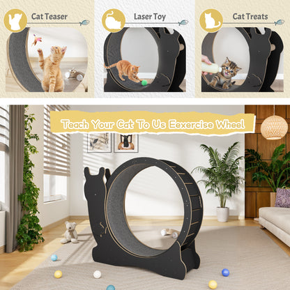 Furmax Cat Indoor Exercise Wheel Cat Running Wheel with Carpeted Runway