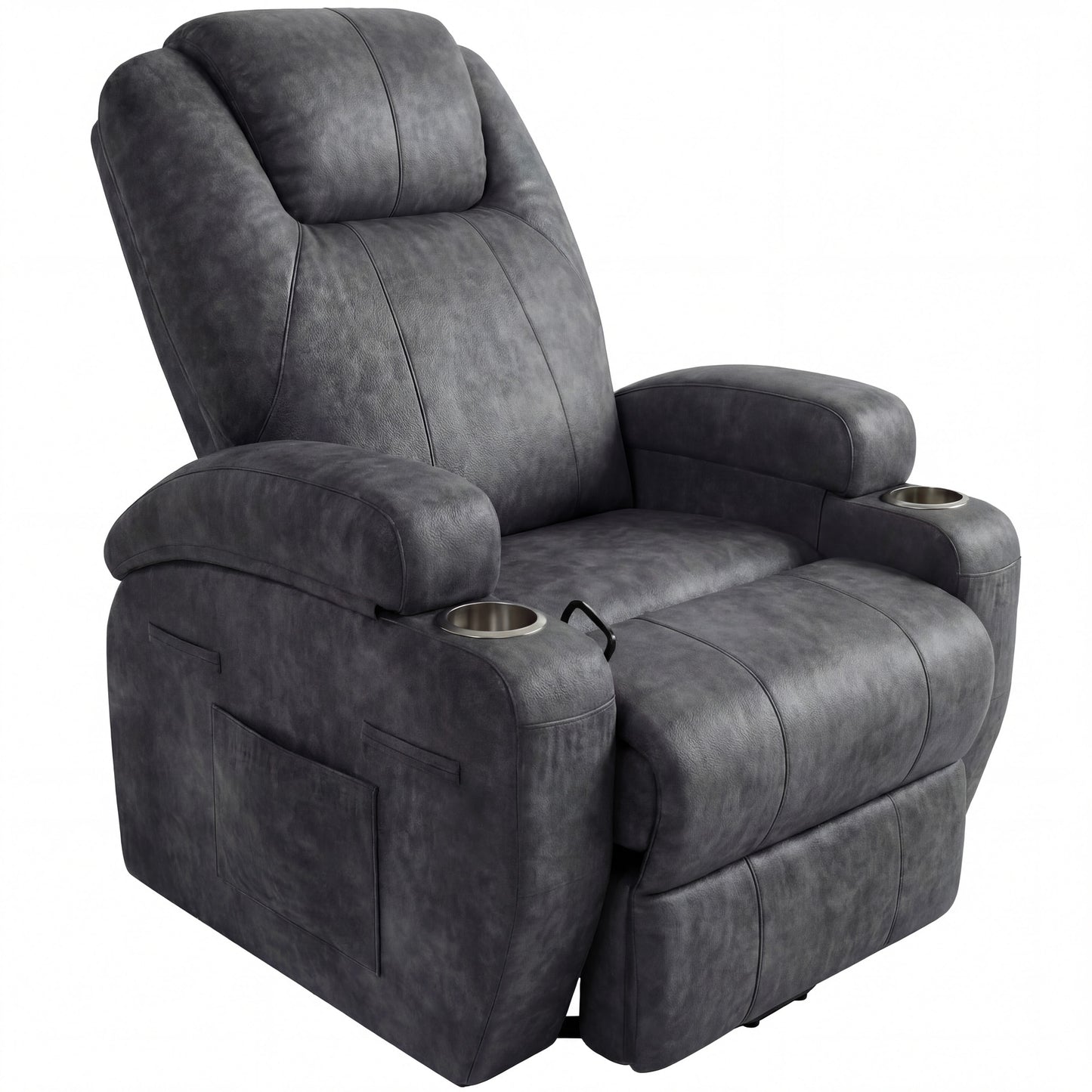 Furmax 360° Massage Swivel Rocker Recliner Single Manual Reclining Chair Sofa Modern Small Recliner Chair for Living Room,Nursery