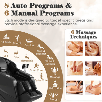Furmax 2025 Full Body Massage Chair Zero Gravity Chair with SL-Track Shiatsu Massage Recliner with Body Scan AI Control & Heating