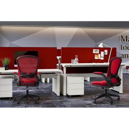 Furmax Office Chair Mesh Desk Chair with Adjustable Arms Ergonomic Computer Chair Rolling Chair with Back and Lumbar Support
