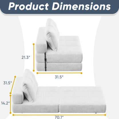Furmax Futon Sofa Bed Folding Sofa Couch for Bedroom , Living Room