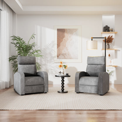 Furmax Recliner Chair Pu Leather Single Sofa Home Theater Recliners with Lumbar Support for Living Room