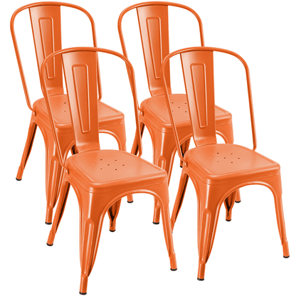 Furmax Set of 4 Metal Dining Chairs