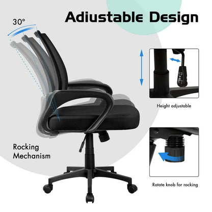 Furmax Manager's Chair with Swivel & Lumbar Support, 250 lb. Capacity