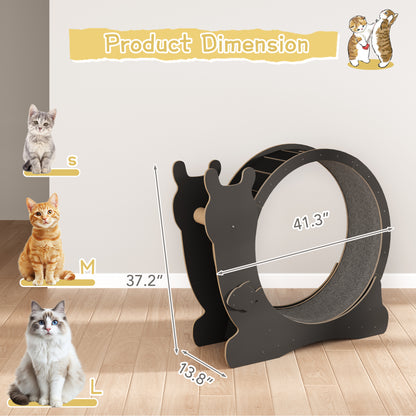 Furmax Cat Indoor Exercise Wheel Cat Running Wheel with Carpeted Runway
