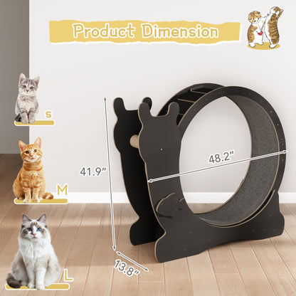 Furmax Cat Indoor Exercise Wheel Cat Running Wheel with Carpeted Runway