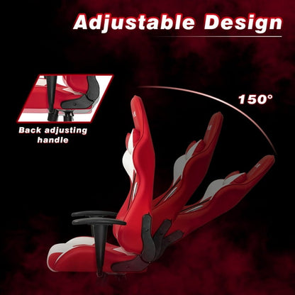 Furmax High-Back Gaming Office Chair Ergonomic Racing Style Adjustable Height Executive Computer Chair with Adjustable Headrest and Lumbar Pillow