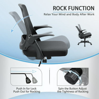 Furmax Home Office Chair Mesh Computer Chair Ergonomic Task Desk Chairs with Flip-up Arms and Adjustable Height