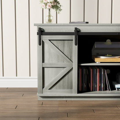 Furmax Modern Farmhouse Barn Door TV Stand for TVs up to 65"