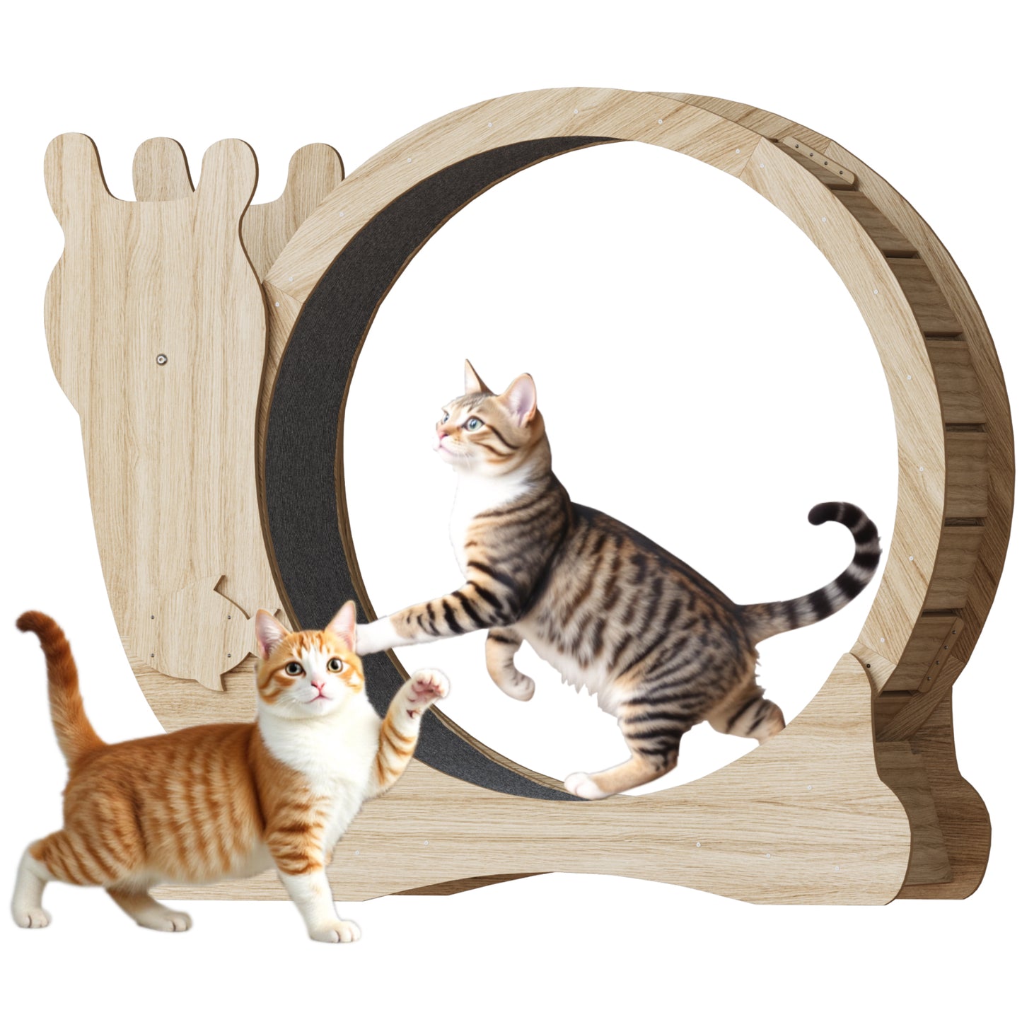 Furmax Cat Indoor Exercise Wheel Cat Running Wheel with Carpeted Runway