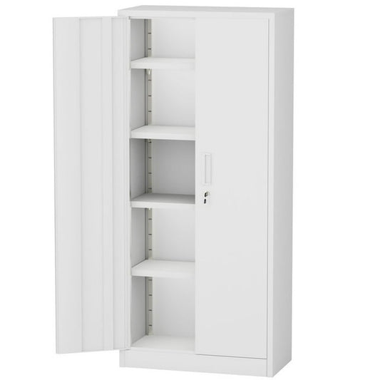 Furmax c Mental Storage Cabinet with Lockable Door, Steel Shelf for Indoor Storage