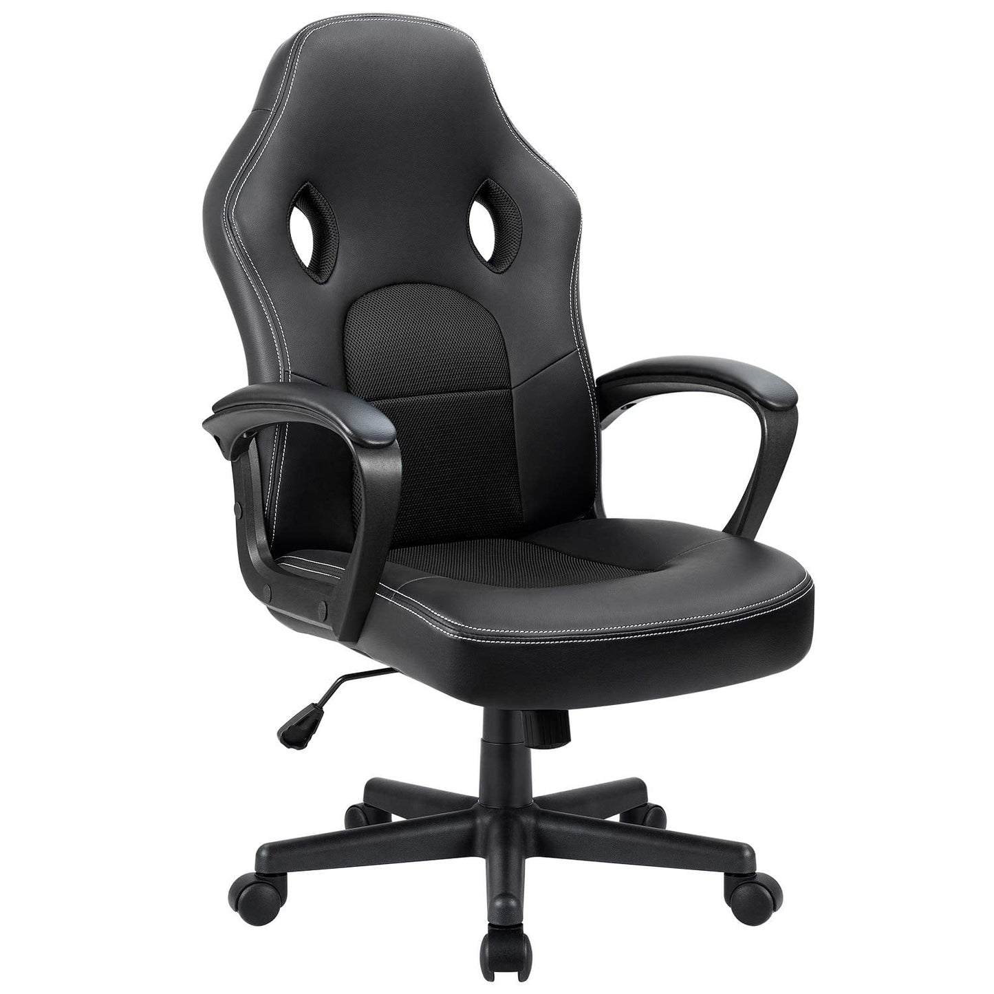 Furmax Faux Leather Gaming Chair Mid-Back Video Game Chair with Lumbar Support