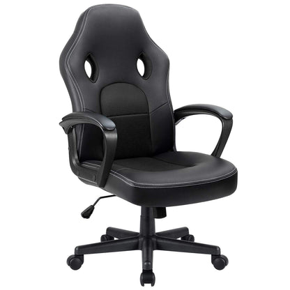 Furmax Faux Leather Gaming Chair Mid-Back Video Game Chair with Lumbar Support