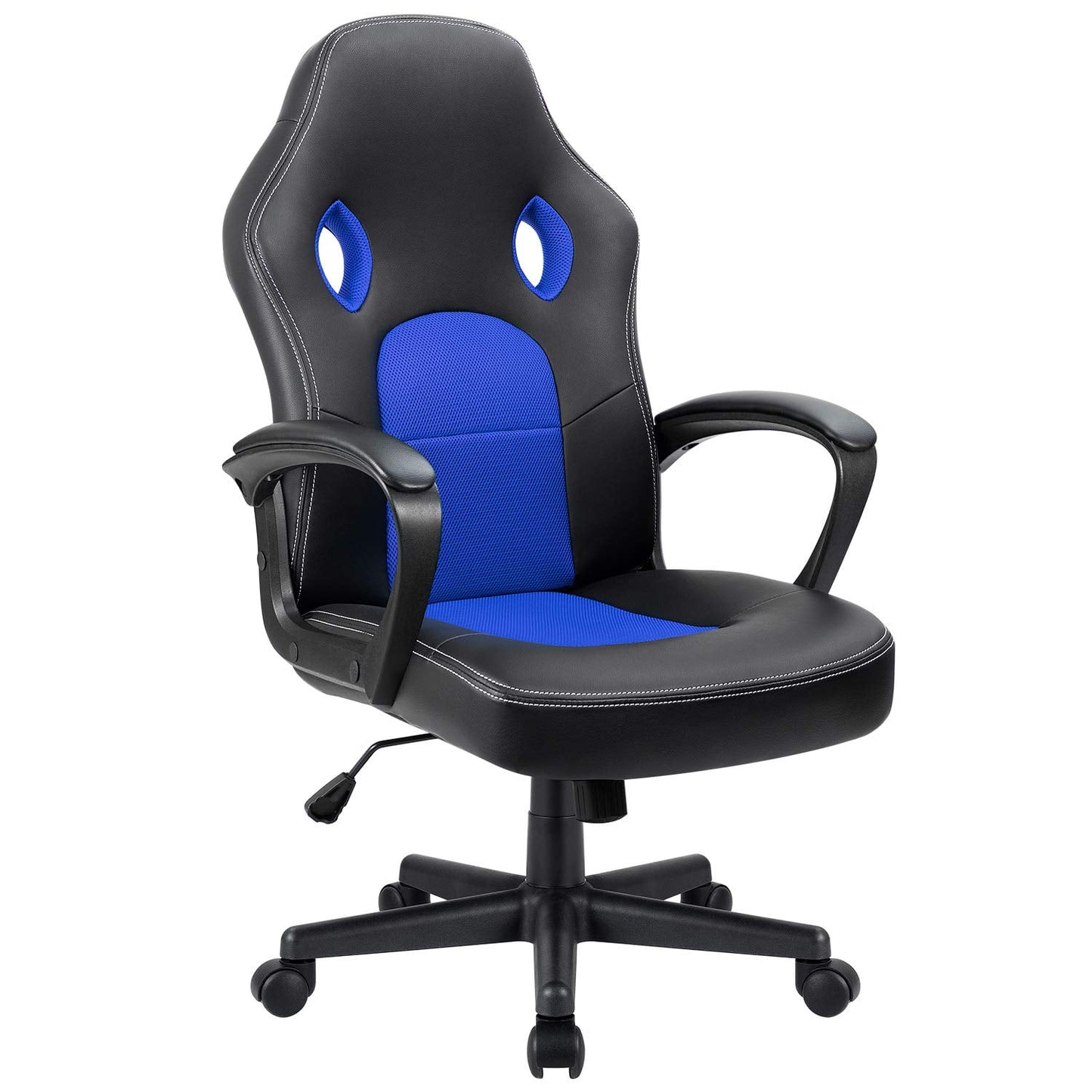 Furmax Faux Leather Gaming Chair Mid-Back Video Game Chair with Lumbar Support
