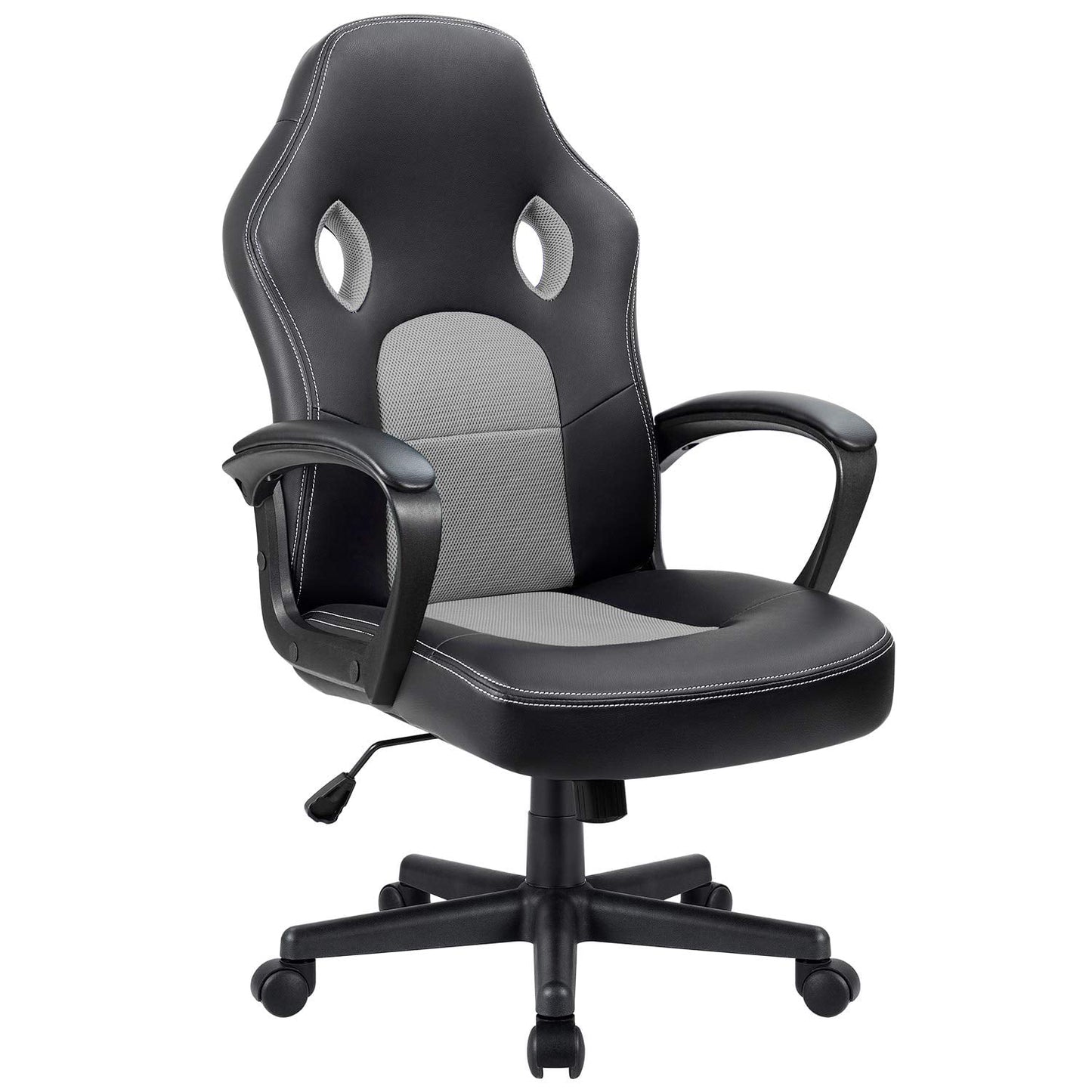 Furmax Faux Leather Gaming Chair Mid-Back Video Game Chair with Lumbar Support