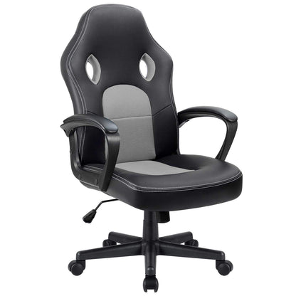 Furmax Faux Leather Gaming Chair Mid-Back Video Game Chair with Lumbar Support