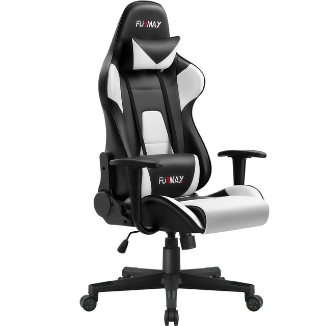 Furmax High-Back Gaming Office Chair Ergonomic Racing Style Adjustable Height Executive Computer Chair with Adjustable Headrest and Lumbar Pillow