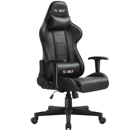 Furmax High-Back Gaming Office Chair Ergonomic Racing Style Adjustable Height Executive Computer Chair with Adjustable Headrest and Lumbar Pillow