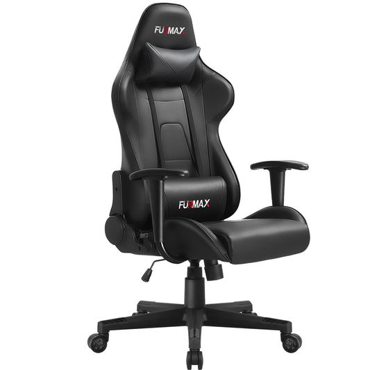 Furmax High-Back Gaming Office Chair Ergonomic Racing Style Adjustable Height Executive Computer Chair with Adjustable Headrest and Lumbar Pillow