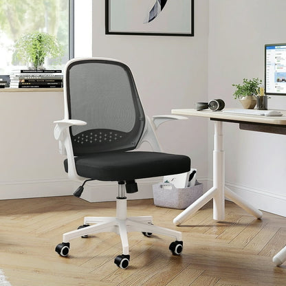 Furmax Home Office Chair Mesh Computer Chair Ergonomic Task Desk Chairs with Flip-up Arms and Adjustable Height