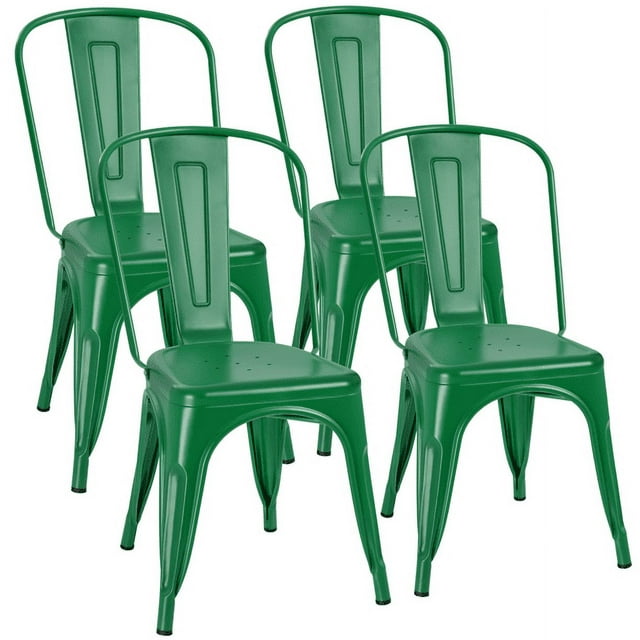 Furmax Set of 4 Metal Dining Chairs