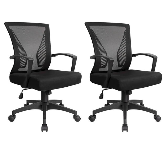 Furmax Manager's Chair with Swivel & Lumbar Support, 265 lb. Capacity, Black