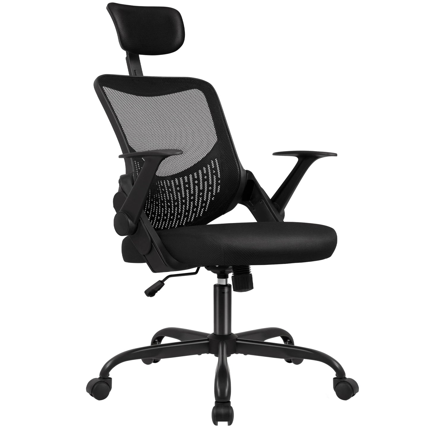 Furmax Office Chair with Lumbar Support Breathable Mesh Ergonomic Office Chair Adjustable Height Computer Chair with Armrests & Casters