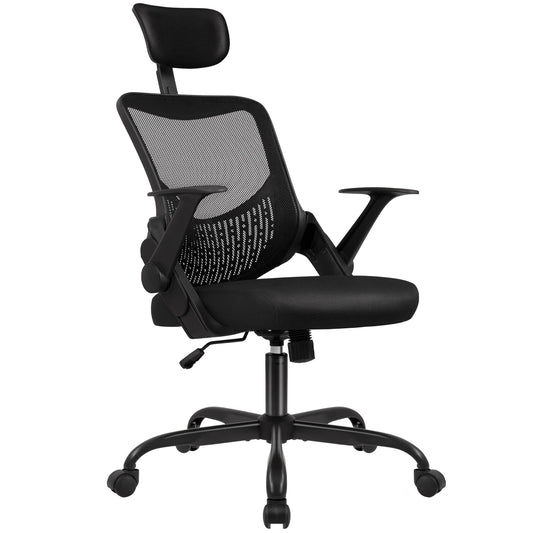 Furmax Office Chair with Lumbar Support Breathable Mesh Ergonomic Office Chair Adjustable Height Computer Chair with Armrests & Casters