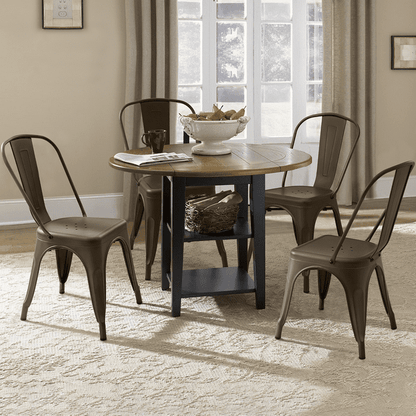 Furmax Set of 4 Metal Dining Chairs