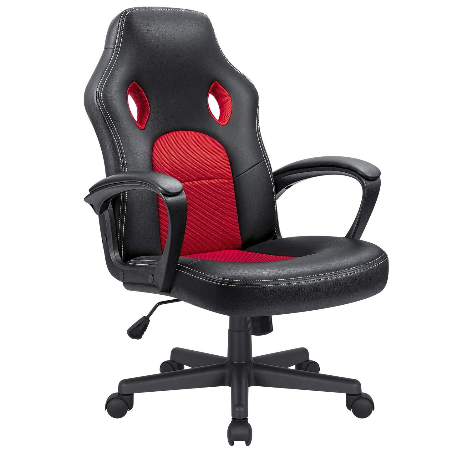 Furmax Faux Leather Gaming Chair Mid-Back Video Game Chair with Lumbar Support