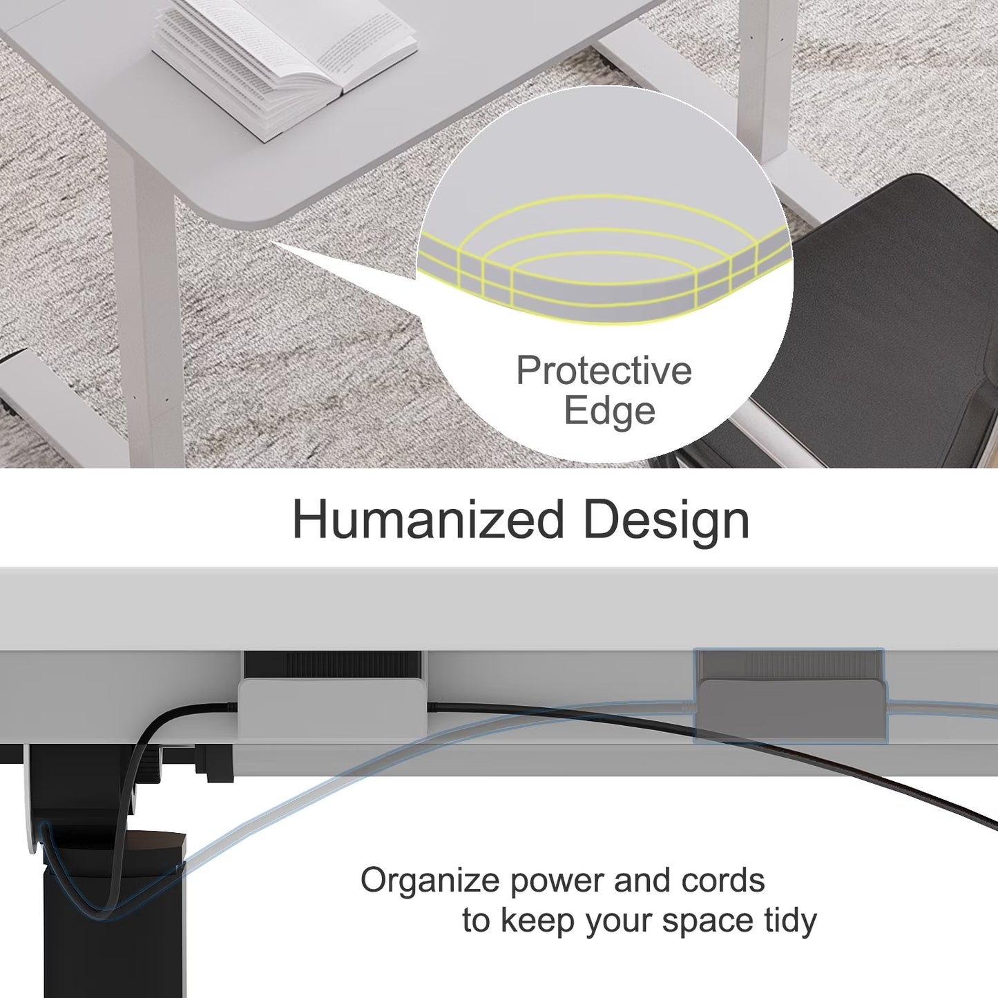 Furmax 48" x 24" Home Office Electric Height Adjustable Standing Desk