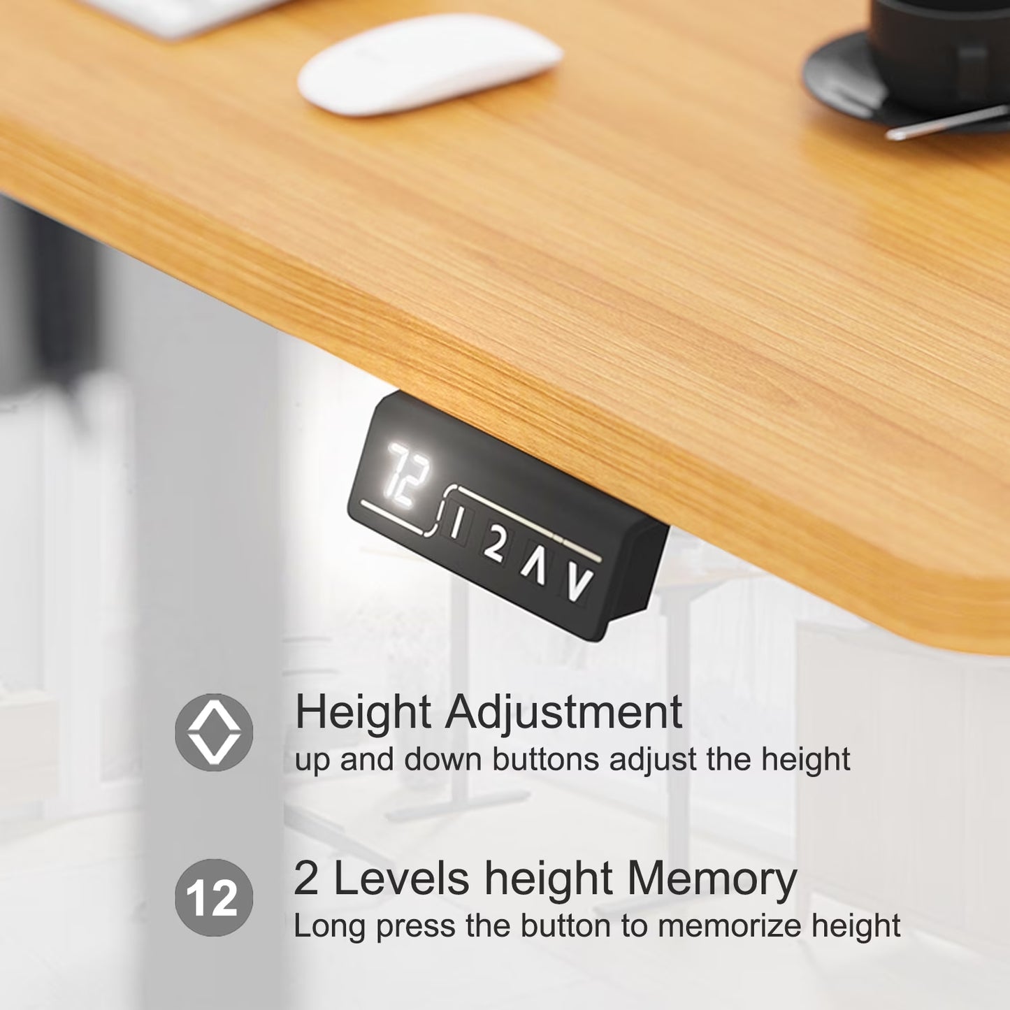 Furmax 48" x 24" Home Office Electric Height Adjustable Standing Desk