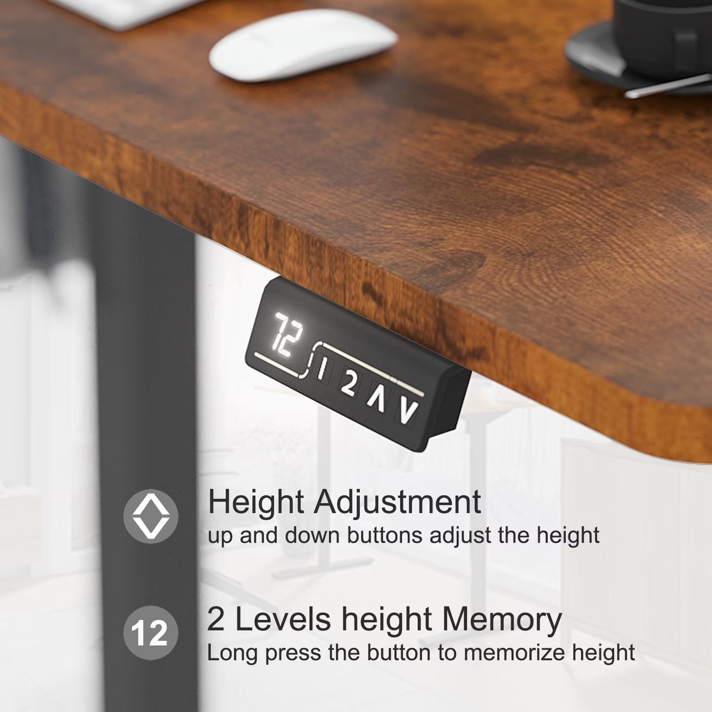 Furmax 48" x 24" Home Office Electric Height Adjustable Standing Desk