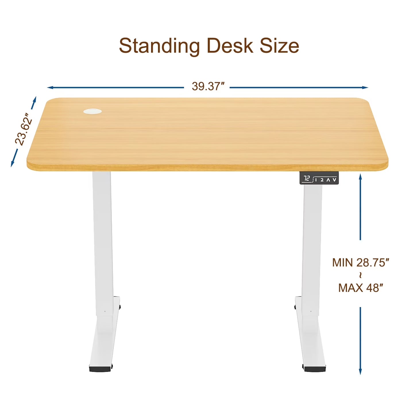 Furmax 48" x 24" Home Office Electric Height Adjustable Standing Desk