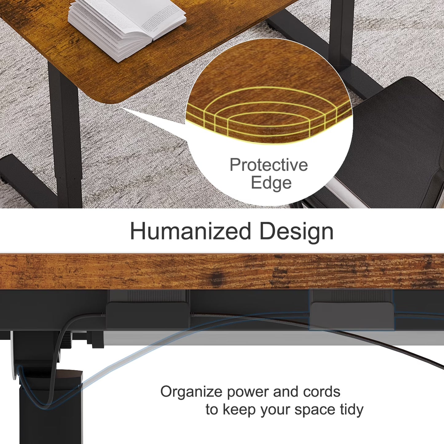 Furmax 48" x 24" Home Office Electric Height Adjustable Standing Desk