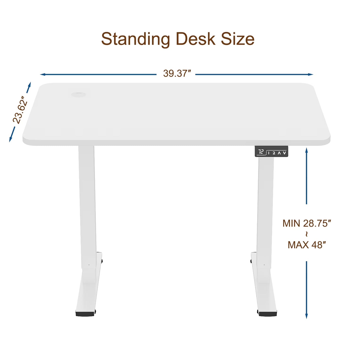 Furmax 48" x 24" Home Office Electric Height Adjustable Standing Desk