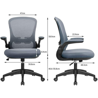 Furmax Office Chair Mesh Desk Chair with Adjustable Arms Ergonomic Computer Chair Rolling Chair with Back and Lumbar Support