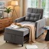 Furmax Adjustable Sofa Chair Bed Convertible Sleeper Sofa Chair 3 in 1 for Living Room