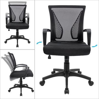 Furmax Mid Back Home Office Chair Mesh Desk Chair Ergonomic Swivel Task Chair with Lumbar Support