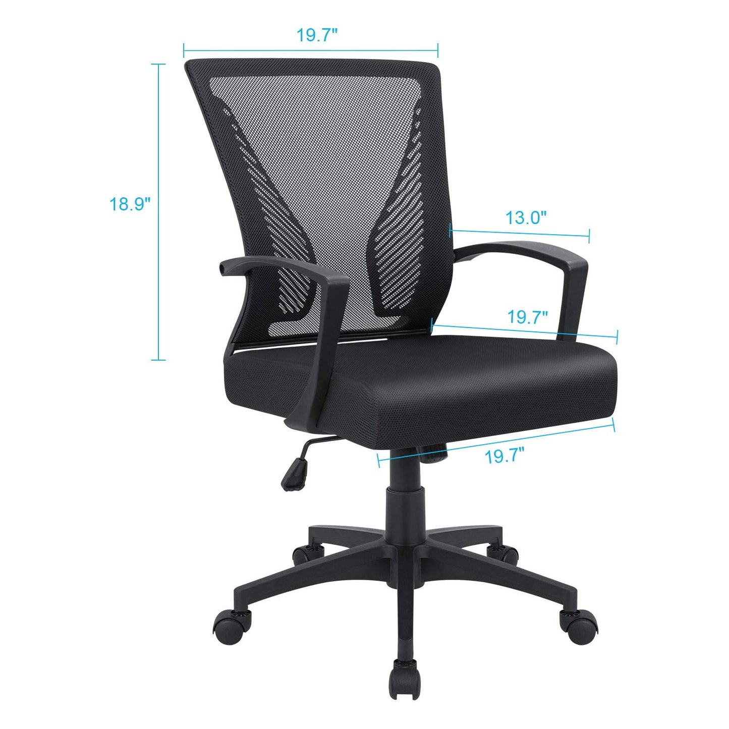 Furmax Mid Back Home Office Chair Mesh Desk Chair Ergonomic Swivel Task Chair with Lumbar Support