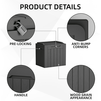 Furmax 31 Gallon Deck Box Outdoor Storage Box Patio Storage Furniture