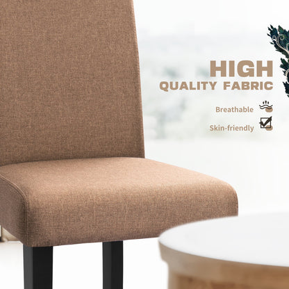 Furmax 4-Piece Upholstered Dining Chair with Wooden Legs, Fabric