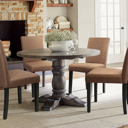Furmax 4-Piece Upholstered Dining Chair with Wooden Legs, Fabric