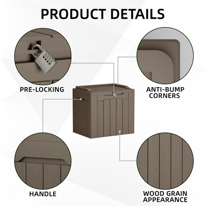 Furmax 31 Gallon Deck Box Outdoor Storage Box Patio Storage Furniture